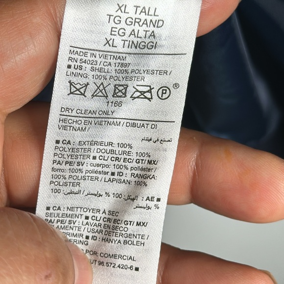 Old navy navy blue coat size XlArge tall new outerwear warm classic - Picture 7 of 10